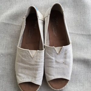 Toms Womens Alpargatas Open Toe Flats